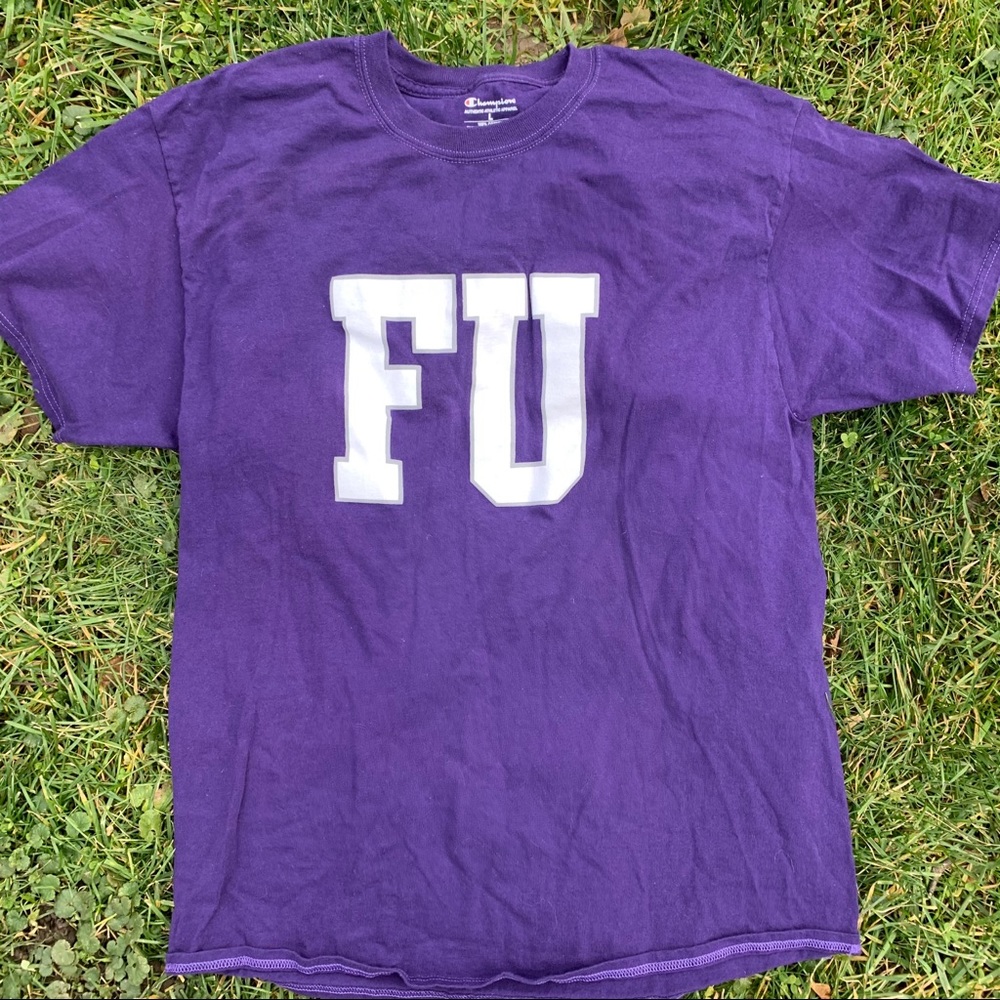 Champion “FU” purple tee shirt